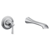 Flara Single Handle Wall Mount Tub Filler High Flow Tub Faucet With 10" Spout Reach