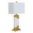 Ahriel 70Cm White/Golden Table Lamp
