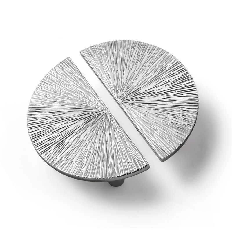Nouveauté, ensemble de poignées circulaires irrégulières, Chrome poli