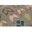 Tapis indien Khotan fait à la main gris 8 x 12