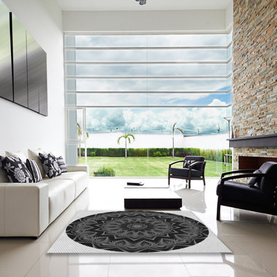 Tapis gris Chenille