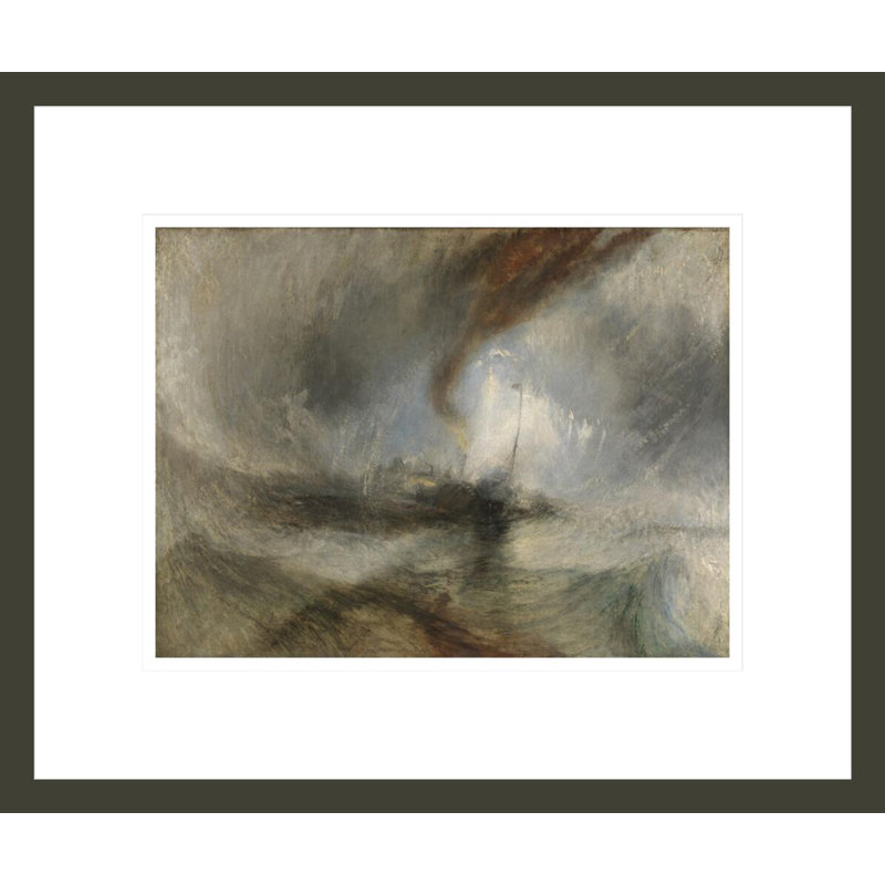 «Snow Storm - Steam-Boat off a Harbour's Mouth» par Joseph Mallord William Turner, impression giclée encadrée