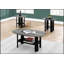 Ensemble de 3 tables basses et d'appoint de style transitionnel avec une grande surface et des étagères inférieures pour le salon-1222341969