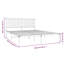 Metal Bed Frame with Headboard White-275720543