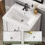 Meuble-lavabo à DEL 24 po avec lavabo, portes d'armoire doubles à fermeture en douceur et rangement-160596930-160596957