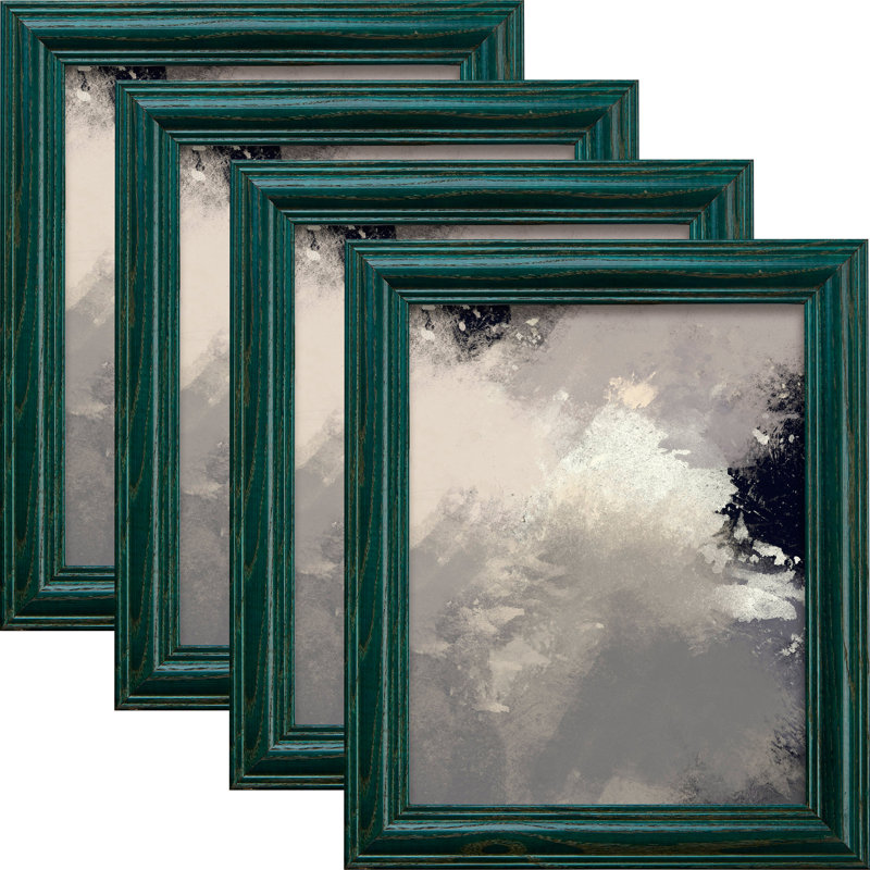 Chambless Wood Picture Frame - Set of 4, 12" x 16", Hunter Green