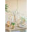 D7.5X8.7"H Rounded Glass Accent Vase With Ribbed Amber Finish-446258396