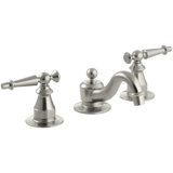 Antique Widespread Bathroom Faucet with Drain Assembly