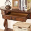 Console demi-cercle châtaignier massif et bois manufacturé