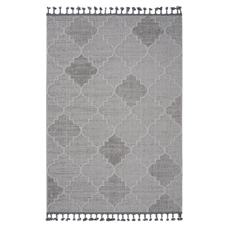 Loom & Collection Area Rug 5x7 White/grey Trellis - Stain , Non-shedding, Pet Approved, , Soft Underfoot, Multiple Sizes Indoor/outdoor Use, No Shedding, -, Various Colors Options
