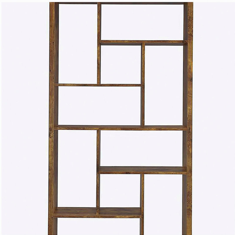 Antique Nutmeg 6-tier Rectangular Bookcase