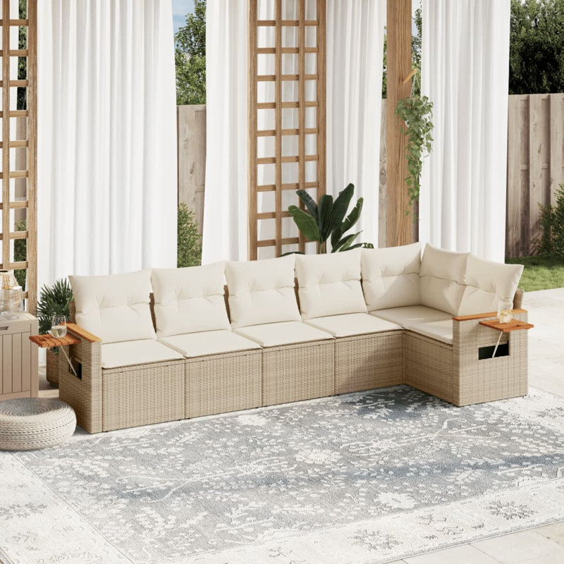 Ensemble de canapé de jardin Vidaxl beige et crème