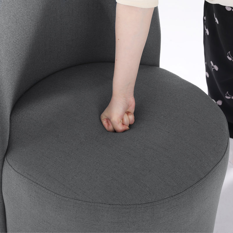 Chaise de baril Minimalist, Gris foncé