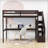 Twin Size Wooden Loft Bed With Built-In Desk And Storage-1699348006