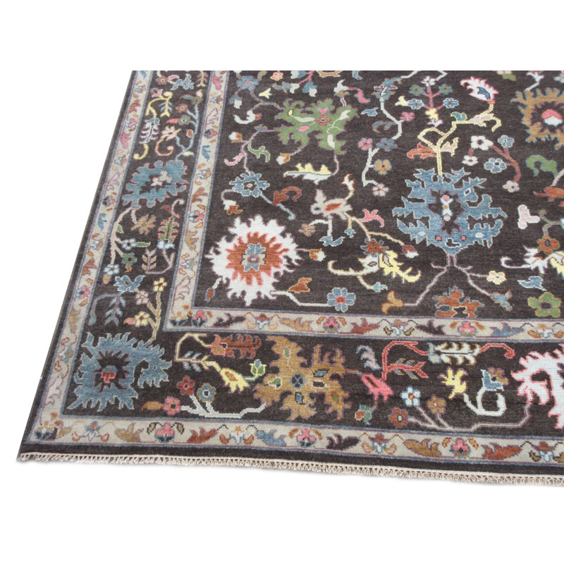 Tapis brun 10X14 Oushak