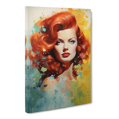Red Headed Woman Colour Field No.2 - No Frame Print