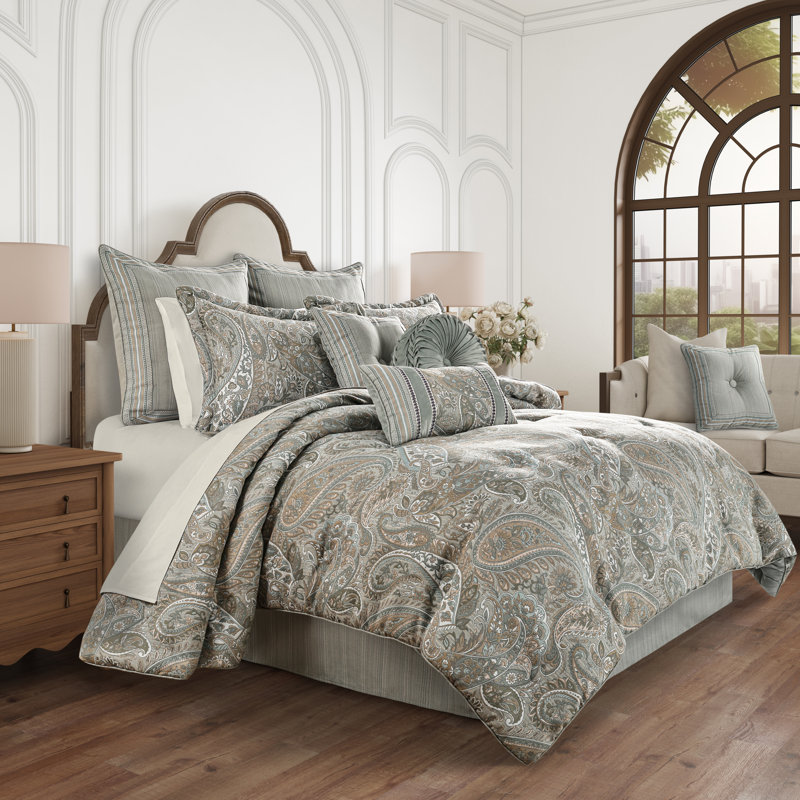 ENSEMBLE DE COUETTE 4 PIÈCES RAINE QUEEN, Queen Comforter + 3 Additional Pieces