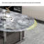 Table basse elliptique supercristalline en pierre