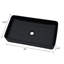 Lavabo de salle de bain vasque rectangulaire en céramique noire 24 po x 13,5 po