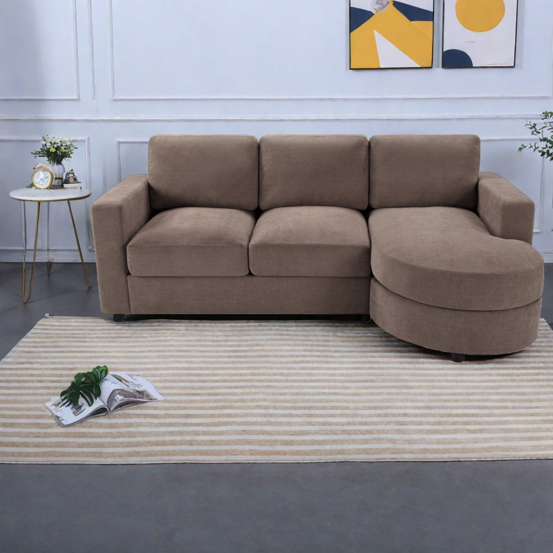 Canapé modulaire en chenille de 84,6 pouces usb pour la maison