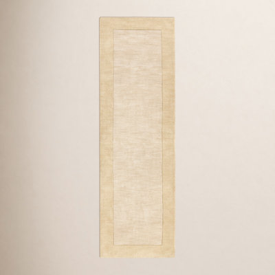 Dolma Khaki Beige Hand-Woven Wool Rug