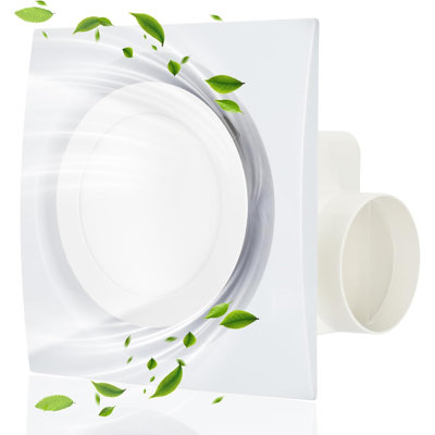 10in Quiet Bathroom Exhaust Fan with Light, Bathroom Vent with Light, Shower Exhaust Fan w/Light 1.0 Sone