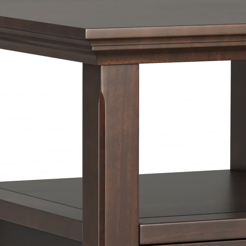 Table d'appoint Acadian, H 20 po x l 19 po x P 19 po, Brun