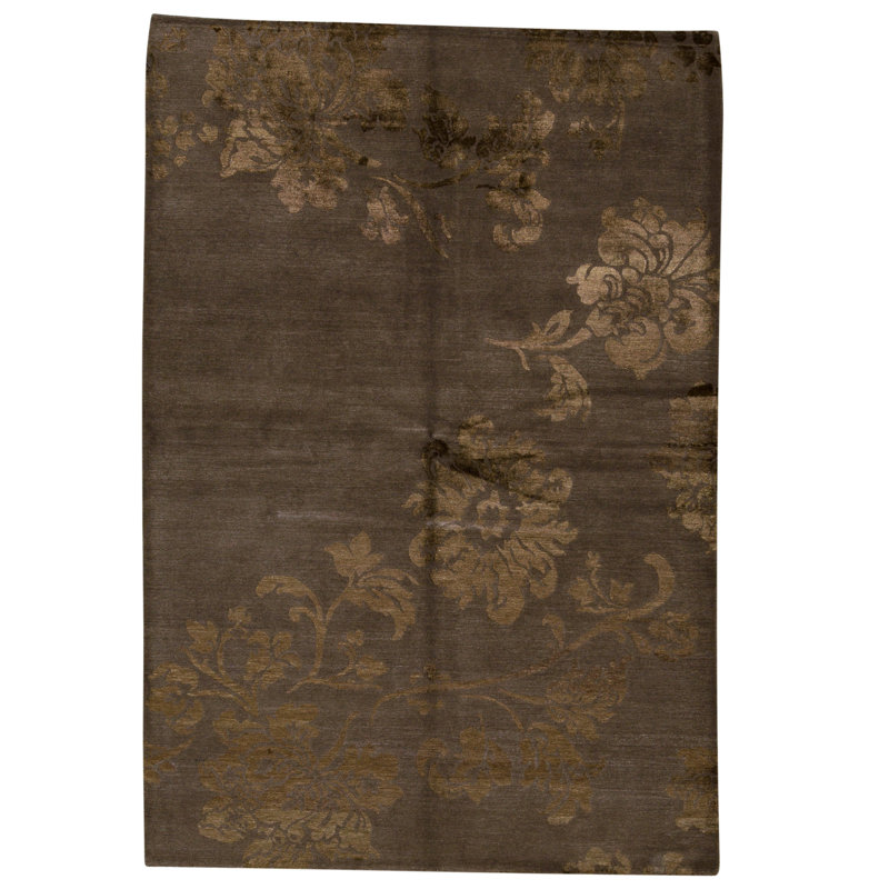 Hand Knotted Area Rug in Walnut