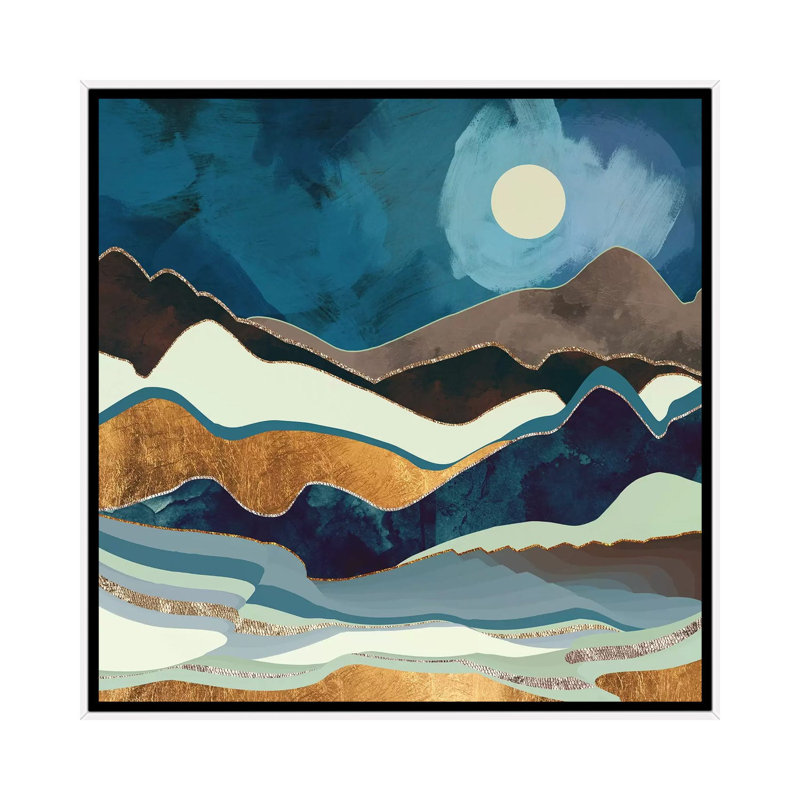 «Autumn Hills», reproduction d'impression, H 37 po x l 37 po x P 1,5 po, Toile blanche encadrée, Aucun mat