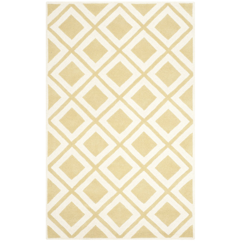 Teresita Hand Tufted Wool Geometric Rug, Rectangle 2' x 3'
