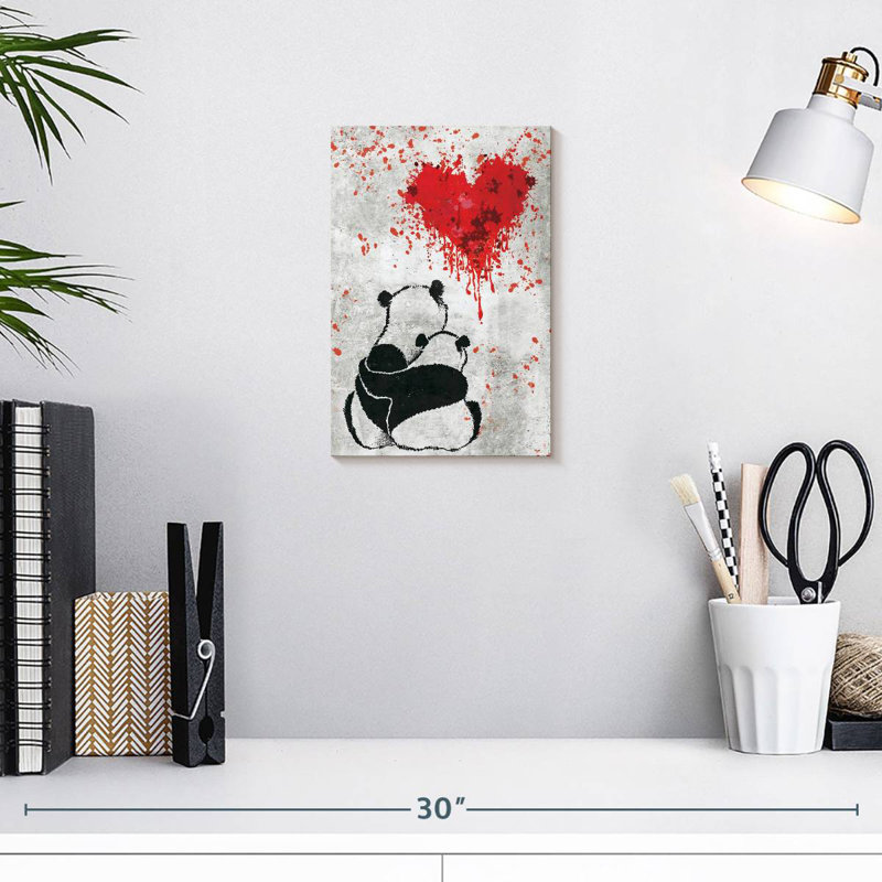 Hardie Panda Romance, 12" H x 8" W