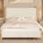 Bed Frame and Headboard, Corduroy Upholstered Bed Frame, Vertical Channel Design Headboard-1261560307-1261560311