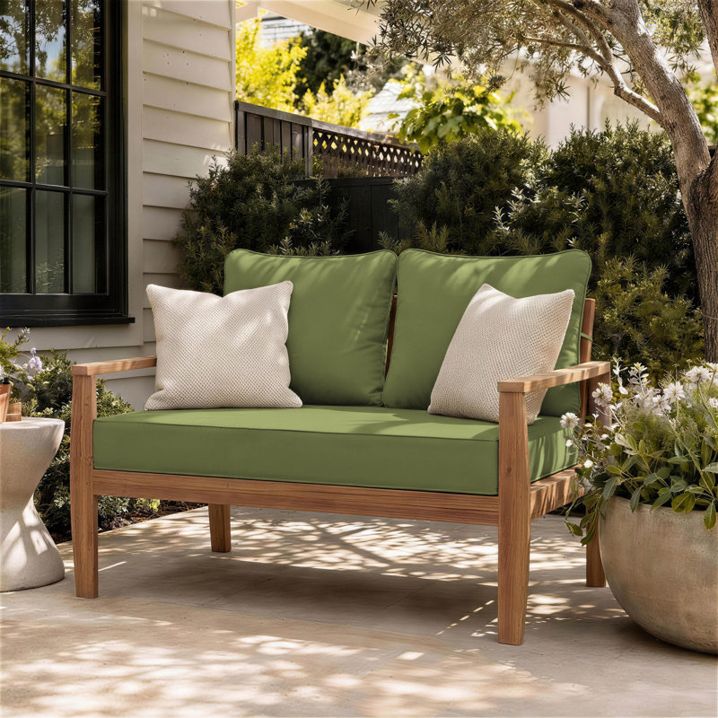 3-Piece Outdoor 5" Replacement Cushion Set Seat/Back Cushion，Only cushions, Light Green