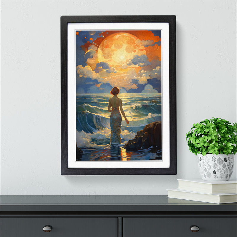 Ocean Deco - Framed Print, Black , 46cm H x 34cm W x 2cm D