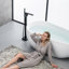 Bec de baignoire sur pied avec inverseur et douchette Stavoren