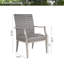 Fauteuils de patio rembourrés en aluminium et osier