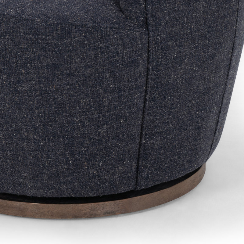 Aurora 26" Wide Swivel Armchair, Thames Slate Boucle