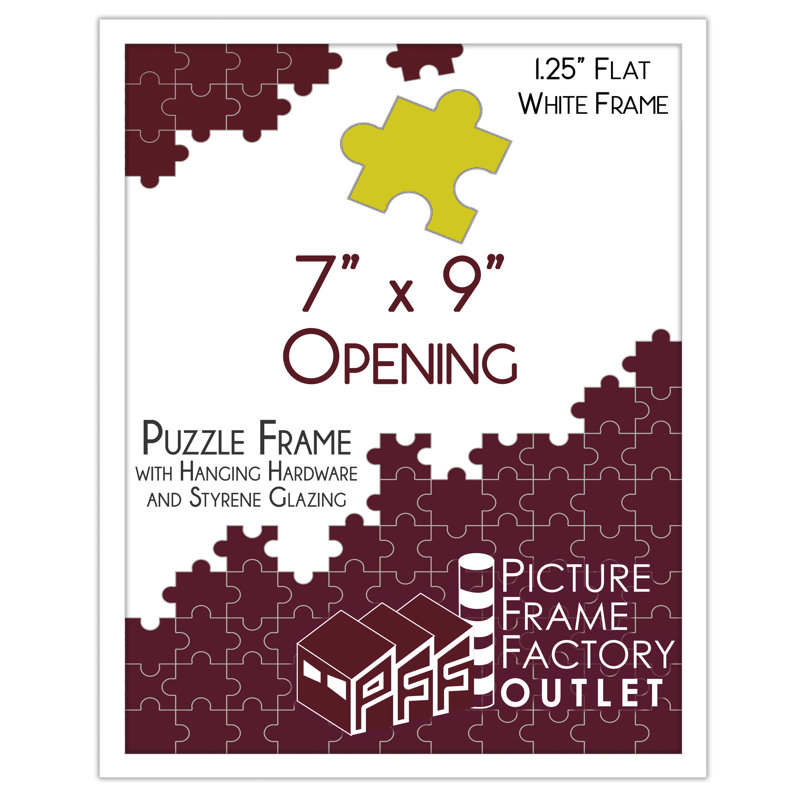 Picture Frame, White, 7" x 9"