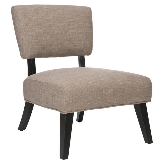  chaise De Pantoufle De Tissu Gavin, Marron clair