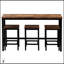 Ensemble de table de salle à manger à hauteur de comptoir extra longue avec 3 tabourets, structure en acier durable et panneaux de fibres à densité moyenne pour les cuisines modernes et les petits espaces-2136449792-2136449794