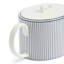 Gio Blue 31.7floz Teapot Pinstripe White
