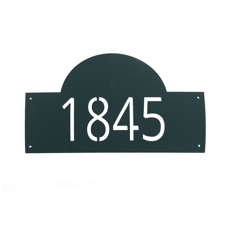 Plaque d'adresse murale 1 ligne, Vert forêt
