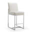Tabouret de bar Element en tissu blanc perle-1798151028