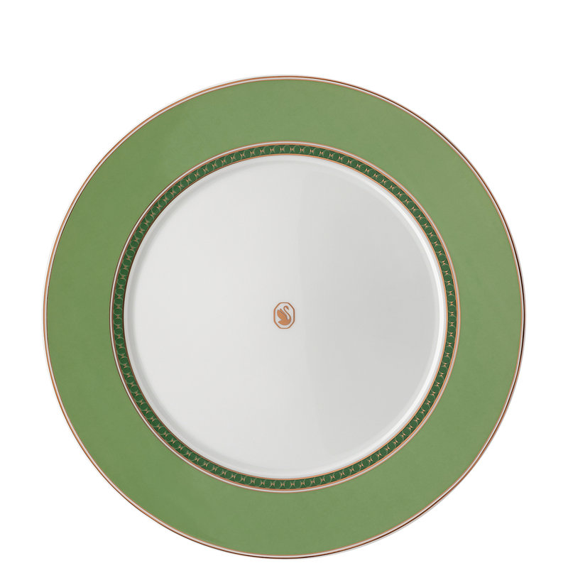 Swarovski Signum - Dinner Plate 11 1/2 In Rose Pink, Green