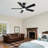 Modern 46" Indoor Brushed Nickel Downrod Mount Ceiling Fan with Integrated LED, Remote and  5 Two-Tone Blades-1581397345-1577895346