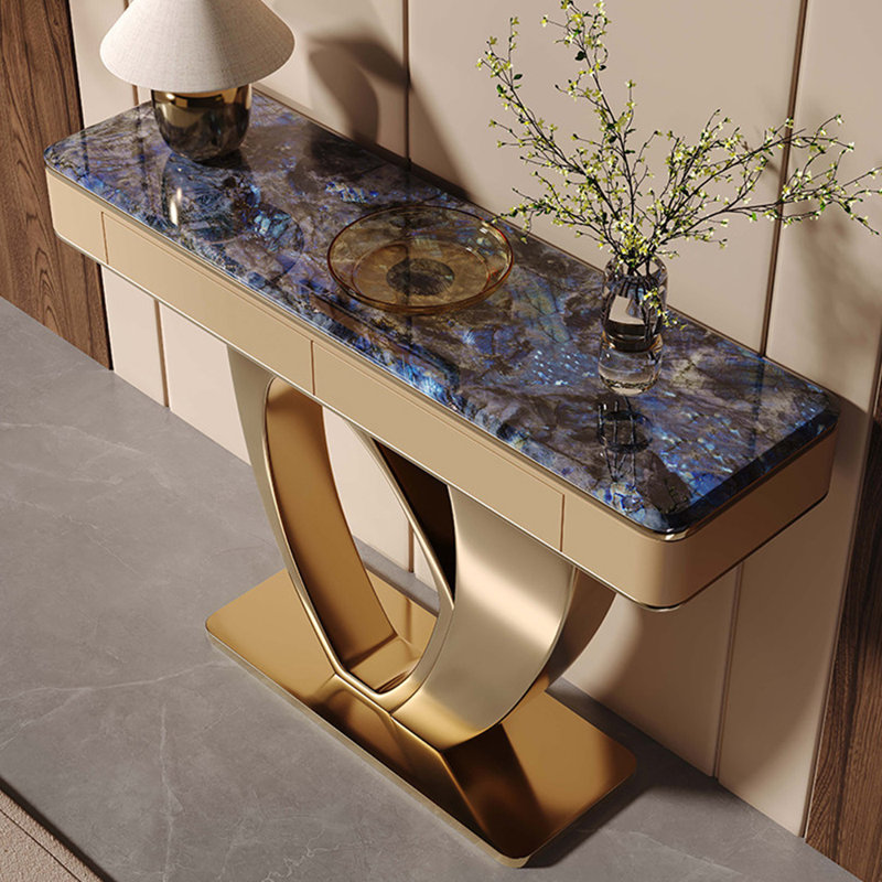 Console moderne et simple haut de gamme, 33,5 po H x 47,2 po l x 13,8 po P, Doré