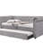 Justice Smoke Gray Fabric Daybed W/Trundle (Daybed)