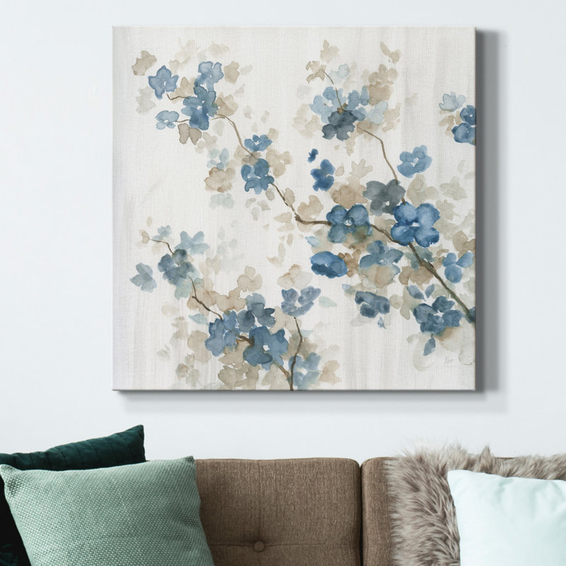 Cornouiller bleu II - impression sur toile tendue, H 32 po x l 32 po x P 1 po