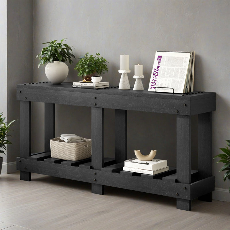 Table d'appoint 63,02 "pour le couloir, Noir