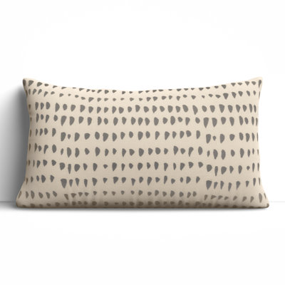 Fabray Embroidered Cotton Lumbar Throw Pillow